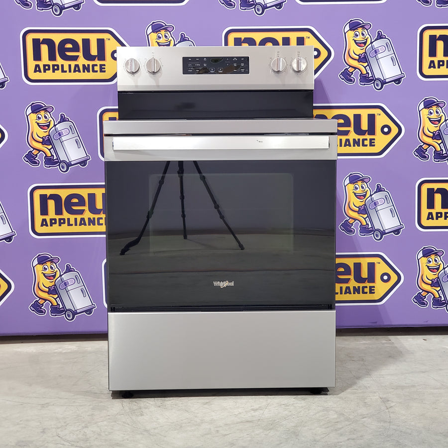 Whirlpool Energy Star 30" Electric Range with Air Cooking Technology, No Preheat Air Fry, Air Baking and Self Clean WFES5030RZ - Scratch and Dent (Minor)