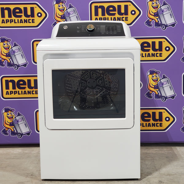 GE White Electric 7.4 Cu. Ft. Dryer with Up to 120 FT. Venting and Sensor Dry GTD58EBSVWS - Open Box
