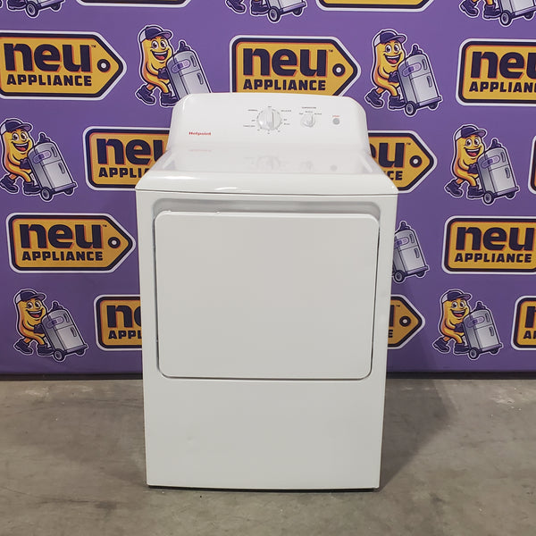 Hotpoint 6.2 cu. ft. Capacity Electric Dryer with Up To 120 ft. Venting and Shallow Depth 25134SD469 - HTX26EASWWW - Scratch & Dent (Moderate)