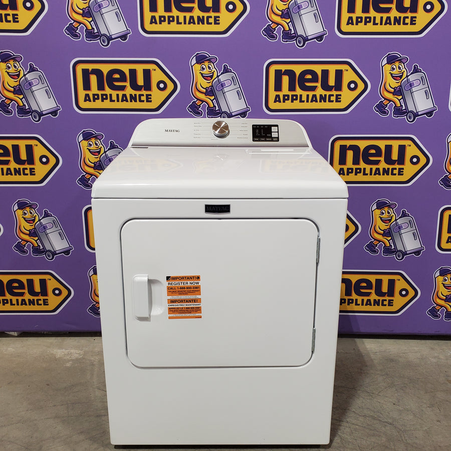 Maytag Top Load 4.8 cu ft Washer with Deep Fill and Slow-Close Glass Lid MVW6200KW - Scratch & Dent (Minor) and Maytag 7.0 cu ft Electric Dryer with Moisture Sensing and Quick Dry Cycle 16193 - MED6200KW - Scratch & Dent (Minor)