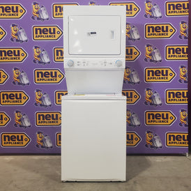 Frigidaire Electric Long Vent Stacked Laundry Center - 3.9 Cu. Ft Washer and 5.5 Cu. Ft. Dryer 4SD480 - FLCE7523AW - Scratch & Dent (Minor)