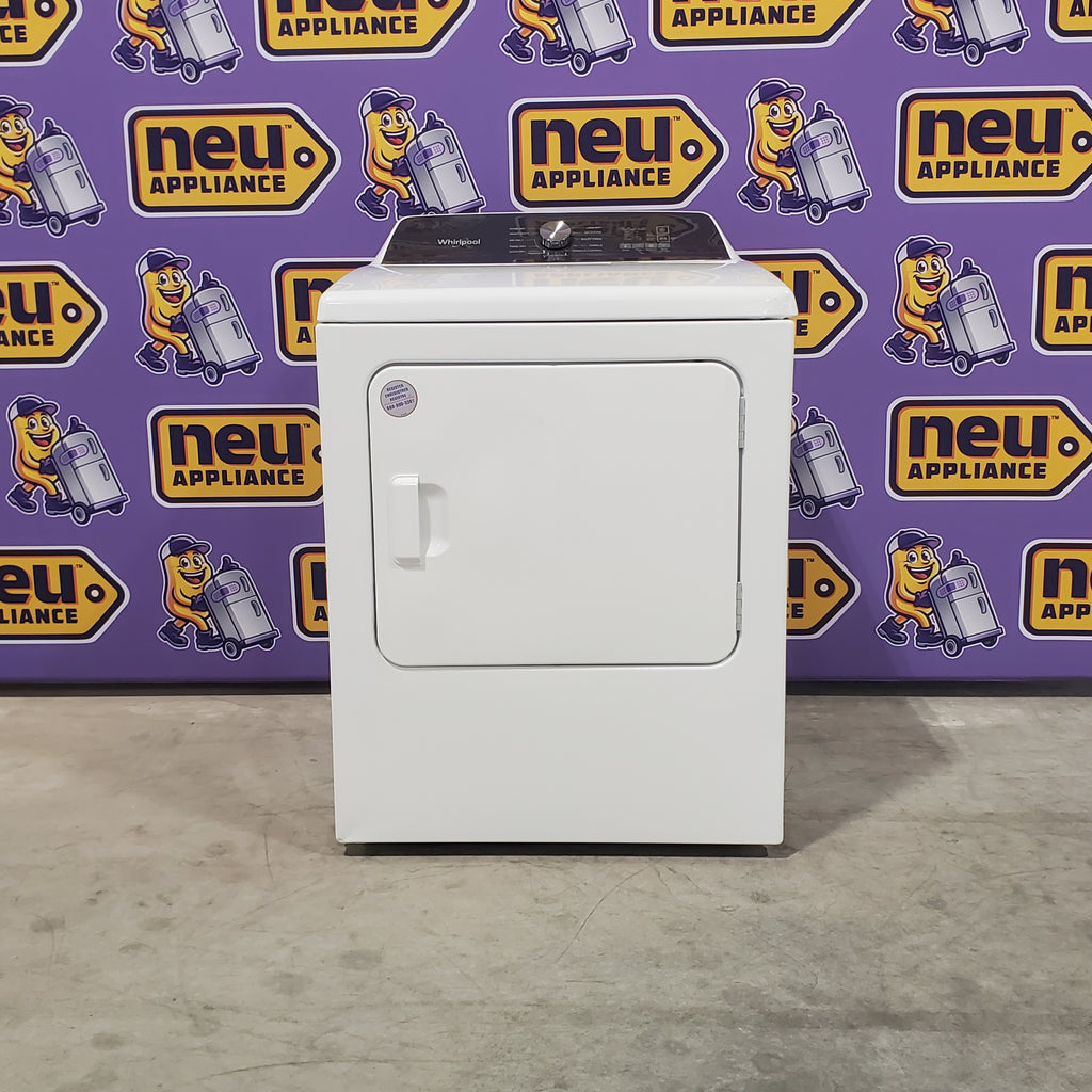 Pictures of Whirlpool Top Load Impeller 4.6 Cu. Ft. Washer with Built-In Faucet WTW5010LW and Whirlpool Top Load Electric Moisture Sensing 7.0 Cu. Ft. Dryer with Steam WED5050LW - Scratch and Dent (Minor) - Neu Appliance Outlet - Discount Appliance Outlet in Austin, Tx