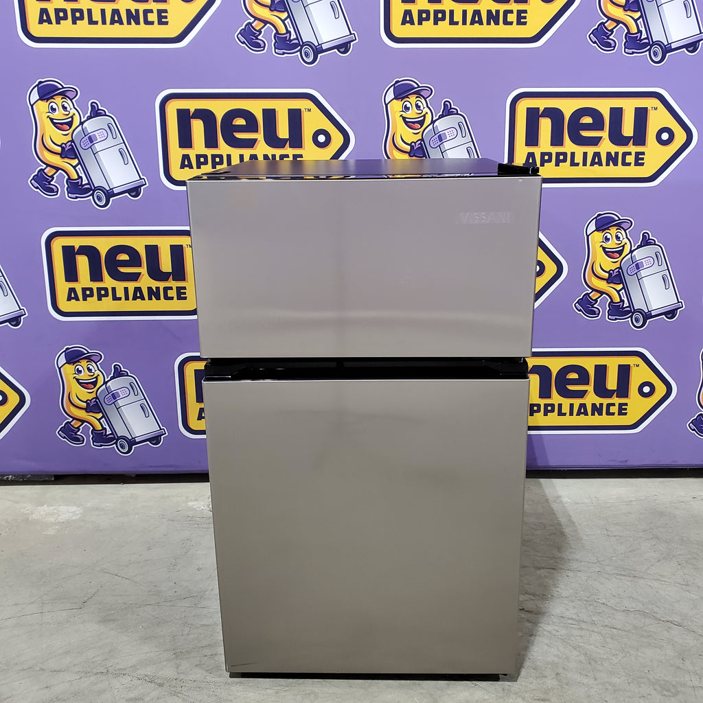 Pictures of Vissani 3.1 cu. ft. 2-Door Mini Refrigerator in Stainless Steel with Freezer, ENERGY STAR 251312SD1033 - HVDR31GSE - Scratch & Dent (Minor) - Neu Appliance Outlet - Discount Appliance Outlet in Austin, Tx