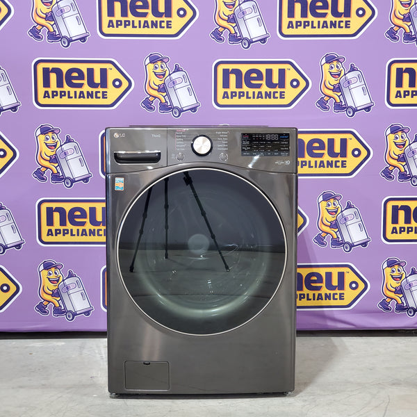 LG Stackable Smart Front Load 4.5 Cu. Ft. Washer with TurboWash 360 Technology in Black Steel WM4000HBA - Scratch & Dent (Minor)
