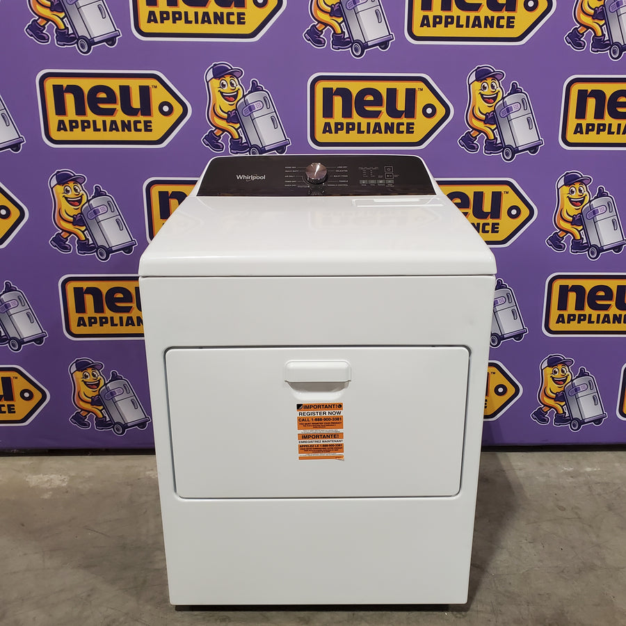 Whirlpool White Top Load 4.6 Cu. Ft. Washer with Built-In Faucet WTW5010LW - Scratch & Dent (Minor) and Whirlpool White Electric 7.0 Cu. Ft. Dryer with Moisture Sensing 16201 - WED5010LW - Scratch and Dent (Minor)