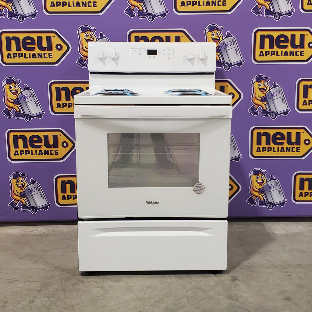 Pictures of Whirlpool 30 in. 4.8 cu. ft. Electric Range in White with Keep Warm Setting WFC315S0JW - Scratch & Dent (Minor) - Neu Appliance Outlet - Discount Appliance Outlet in Austin, Tx