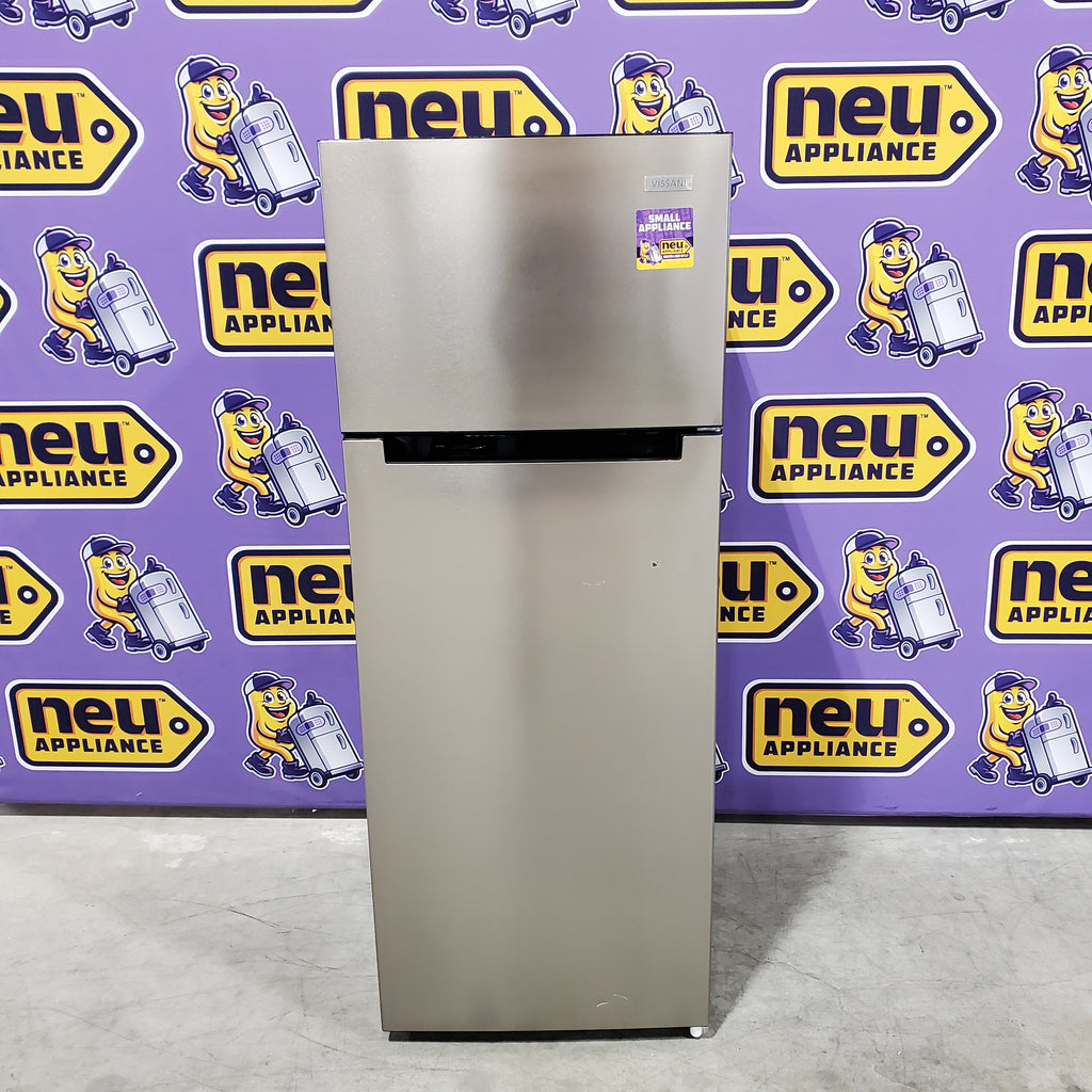 Vissani 7.2 cu. ft. Top Freezer Refrigerator in Fingerprint Resistant Stainless Steel Look 25135SD682 - MDTF7SSES4 - Scratch & Dent (Minor)