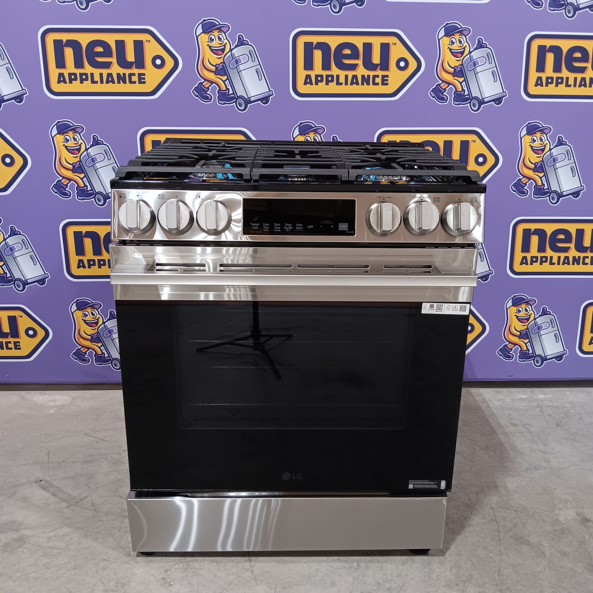 LG 5.8 cu.ft. Smart Propane-Converted Single Oven Slide-in Range, Air Fry, Fan Convection, EasyClean®, Self Clean, ThinQ®, Printproof® Stainless Steel LSGL5833X - Scratch & Dent (Minor)