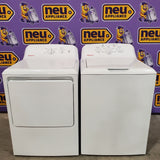 Hotpoint® 4.0 cu. ft. Capacity Washer with Cold Plus and Water Level Control HTW265ASWWW - Scratch & Dent (Minor) and Hotpoint 6.2 cu. ft. Capacity Electric Dryer with Up To 120 ft. Venting and Shallow Depth 16180 - HTX26EASWWW - Scratch & Dent (Minor)