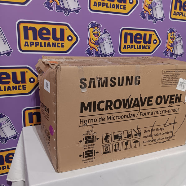 Samsung Bespoke 1.7-cu ft Over-the-Range Microwave in Fingerprint Resistant Black Stainless Steel 251317SD1273 - ME17R7021EG - New in Box