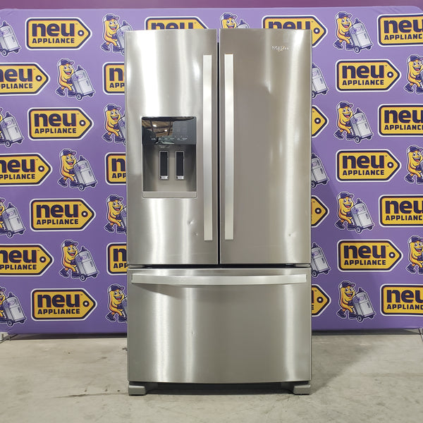 Whirlpool 36 in. 24.7 cu. ft. Standard Depth French Door Refrigerator in Fingerprint Resistant Stainless Steel - WRFF3436RZ- Scratch & Dent - (Minor)