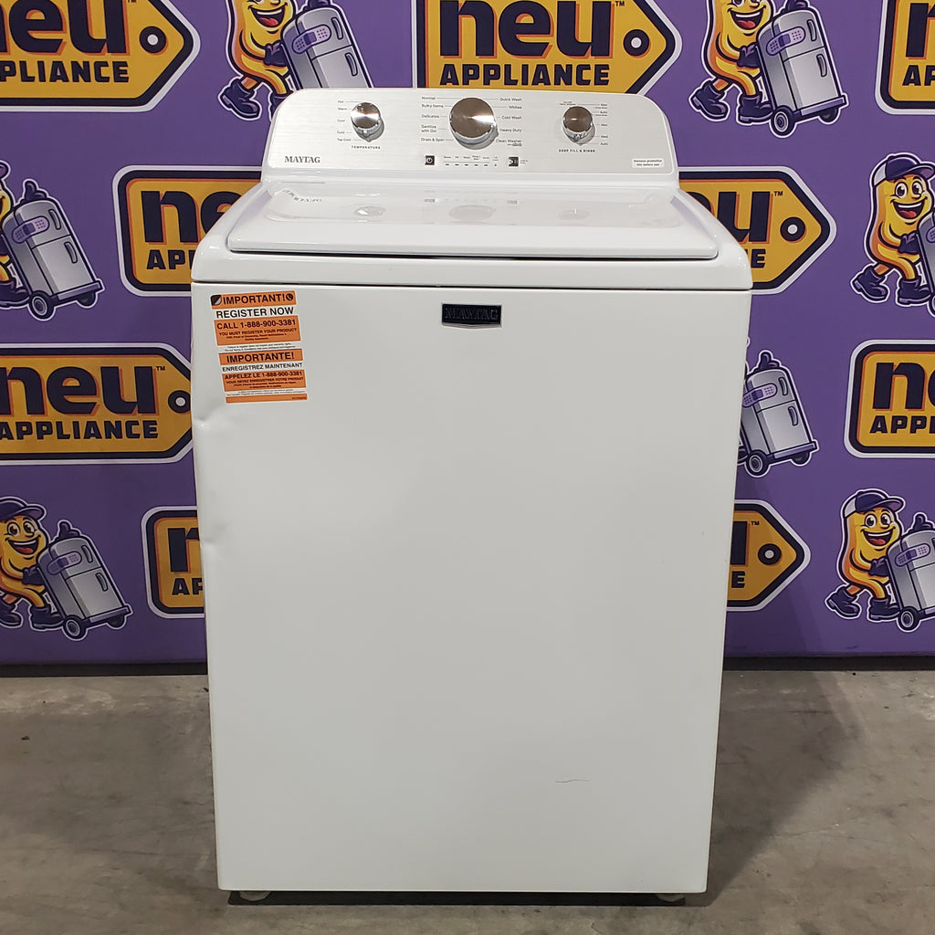 Maytag 4.2 Cu. Ft. Capacity Top Load Washer in White MTW4205SW - Certified Refurbished and MayTag 7.0 cu. ft. Top Load Electric Wrinkle Prevent Dryer 16089 - MED4500MW - Open Box
