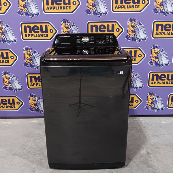Samsung 4.7 cu. ft. Large Capacity Smart Top Load Washer with Active WaterJet in Brushed Black 5SD227 - WA47CG3500AV - Scratch & Dent (Minor)