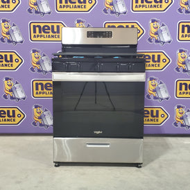 Whirlpool 5.1 Cu. Ft. Freestanding Gas Range with Edge to Edge Cooktop WFG505M0MS - Scratch and Dent (Minor)