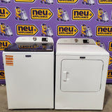 Maytag Top Load 4.8 cu ft Washer with Deep Fill and Slow-Close Glass Lid MVW6200KW - Scratch & Dent (Minor) and Maytag 7.0 cu ft Electric Dryer with Moisture Sensing and Quick Dry Cycle 16231 - MED6200KW - Scratch & Dent (Moderate)