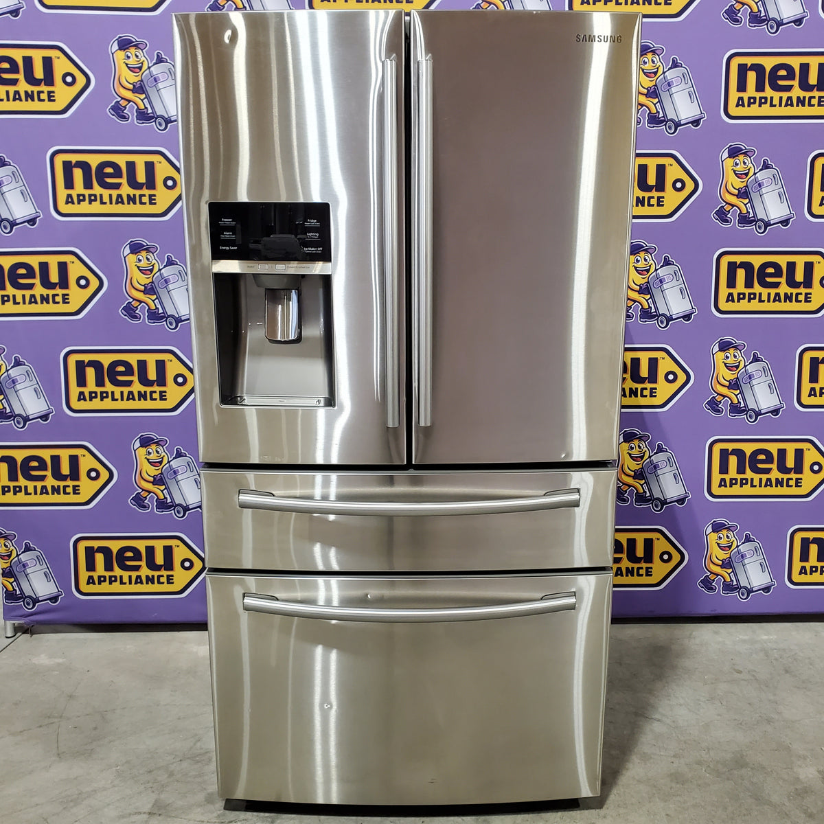 Samsung 28.2 Cu. Ft. 4-Door French Door Refrigerator with Thru-the-Door Ice and Water in Stainless Steel 31135SD255 - RF28HMEDBSR - Scratch & Dent (Moderate)