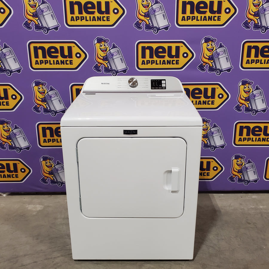 Maytag Top Load 4.8 cu ft Washer with Deep Fill and Slow-Close Glass Lid MVW6200KW - Scratch & Dent (Minor) and Maytag 7.0 cu ft Electric Dryer with Moisture Sensing and Quick Dry Cycle 16230 - MED6200KW - Open Box
