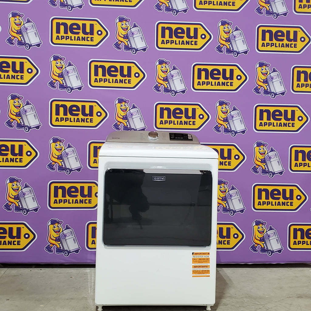 Maytag 5.3 cu. ft. Smart Top Load Washer with Extra Power MVW7232HW3 - Certified Refurbished and Maytag Smart 7.4 cu. ft. Electric Dryer with Extra Power and Advanced Moisture Sensing 16074 - MED6230HW - Scratch & Dent (Minor)