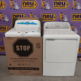 GE White Top Load 4.0 Cu. Ft. Capacity Washer with Stainless Steel Wash Basket GTW325ASWWW - New in Box and  GE ENERGY STAR 7.4 cu. ft. Capacity Aluminized Alloy Drum Electric Dryer with Sensor Dry  16281 - GTD65EBSJWS - Certified Refurbished