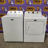 Maytag 4.5 cu. ft. Capacity Top Load Washer with Power™ Agitator and Deep Fill MVW4505MW - Open Box and Maytag 7.0 cu. ft. Capacity Top Load Electric Wrinkle Prevent Dryer 16246 - MED4500MW - Open Box
