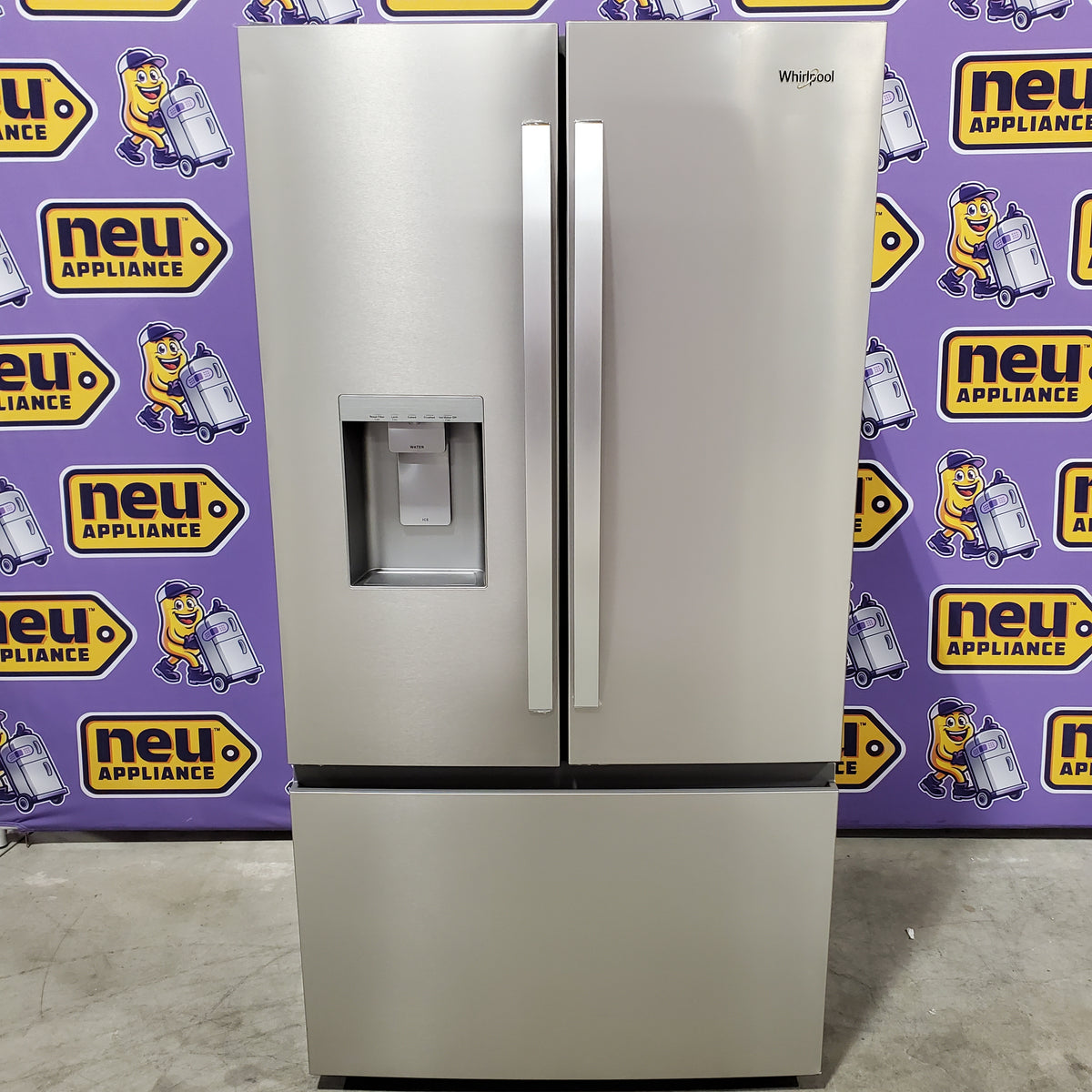 Whirlpool French Door Refrigerator in Fingerprint Resistant Stainless Finish with In-Door Water and Ice Maker - 30 cu. ft. WRFF3536SZ - Scratch & Dent (Minor)