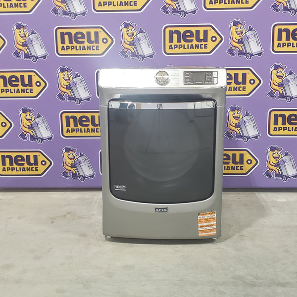 Maytag Metallic Slate Smart Front Load Electric 7.3 Cu. Ft. Dryer with Extra Power and Advanced Moisture Sensing Plus MED8630HC - Scratch and Dent (Moderate)