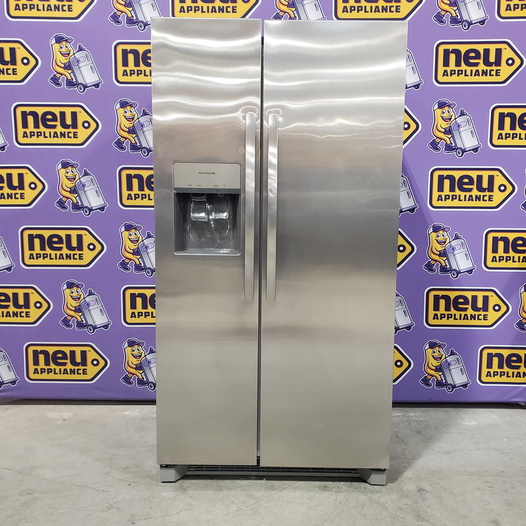 Frigidaire 22 Cu. Ft. Counter-Depth Side-by-Side Refrigerator in Stainless Steel 20SD011 - FRSC2333AS - Scratch & Dent (Minor)