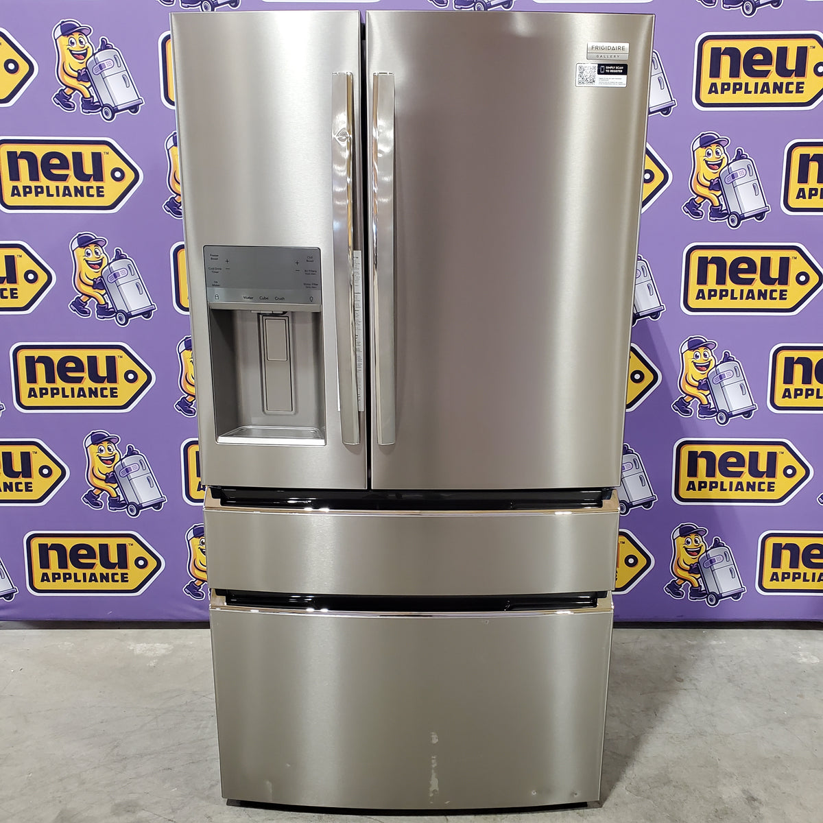 Frigidaire Gallery 22 Cu. Ft. 4-Door Counter-depth French Door Refrigerator with Ice Maker (Fingerprint Resistant Stainless Steel) ENERGY STAR GRMC2273CF - Scratch & Dent (Moderate)