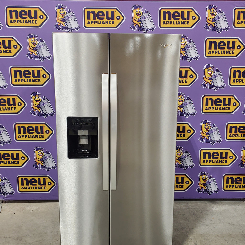 Pictures of Whirlpool 24 cu ft Capacity Side By Side Refrigerator with Ice and Water Dispenser in Fingerprint Resistant Stainless Steel 6SD132 - WRS315SDHZ - Scratch & Dent (Minor) - Neu Appliance Outlet - Discount Appliance Outlet in Austin, Tx