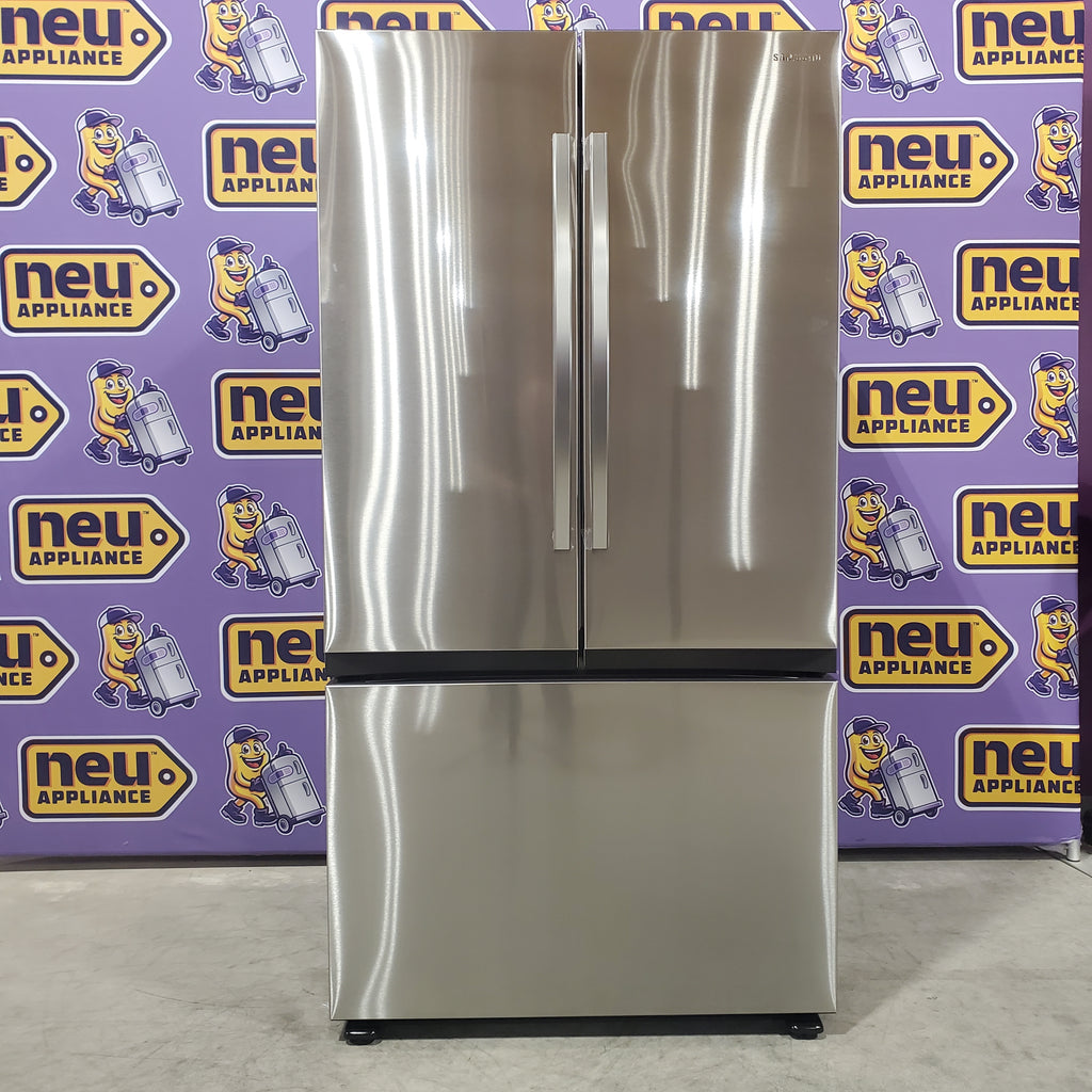 Samsung 32 cu. ft. Mega Capacity 3-Door French Door Refrigerator with Dual Auto Ice Maker in Stainless Steel 4SD399- RF32CG5100SR - Open Box