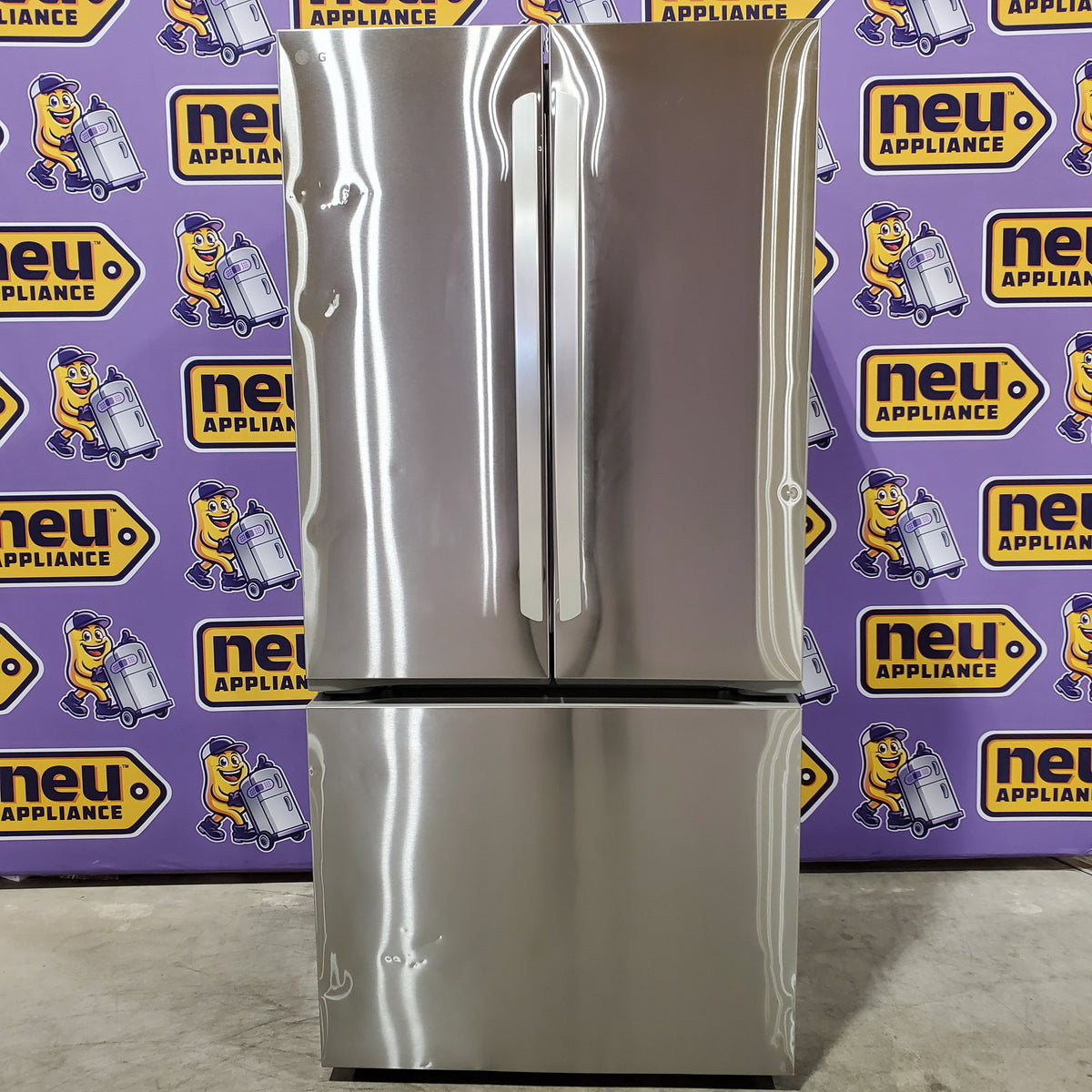 LG 33 in. W. 21 cu.ft. SMART Counter Depth MAX French Door Refrigerator with Ice Maker in PrintProof Stainless Steel 31135SD272 - LF21G6200S - Scratch & Dent (Major)