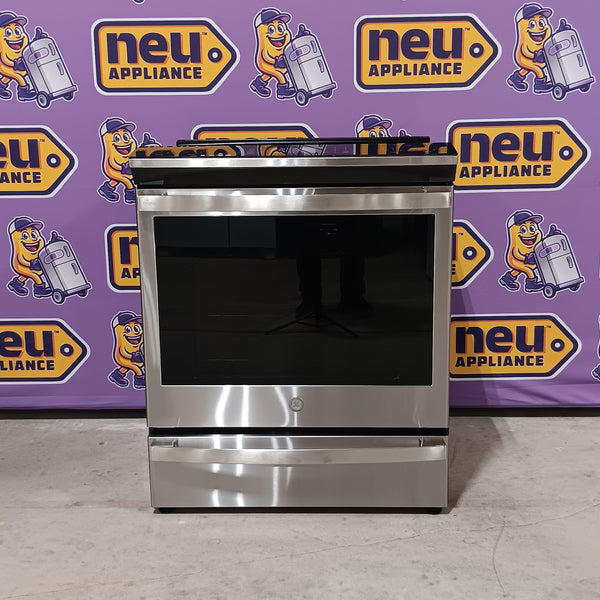 GE Profile™ Fingerprint Resistant Stainless 30" Smart Slide-In Front-Control Induction and Convection Range with No Preheat Air Fry GE9855 - PHS930YPFS - New in Box