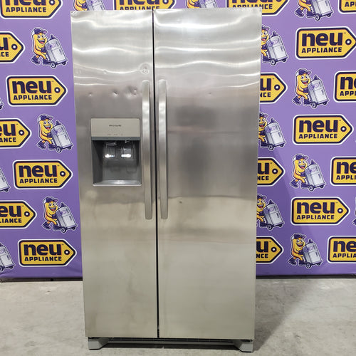 Frigidaire 25.6 cu. ft. ENERGY STAR Side by Side Refrigerator with Exterior Water and Ice Dispenser in Stainless Steel 20231SD239 - FRSS2623AS - Scratch & Dent (Minor)