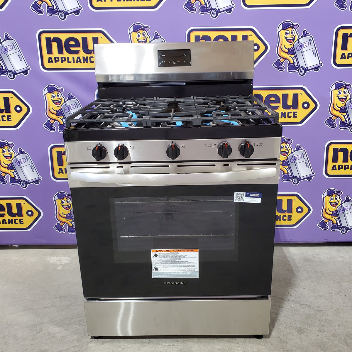Frigidaire 5 Burner Gas Range with Even Baking Technology in Stainless Steel 20531SD506 - FCRG3052BS - Scratch & Dent (Minor)