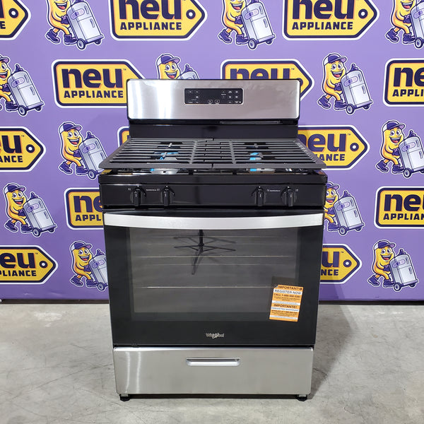 Whirlpool 5.1 Cu. Ft. Freestanding Gas Range with Broiler Drawer and Two Speed Heat Burners in Stainless Steel 22131SD72 - WFG320M0MS - Scratch & Dent (Minor)