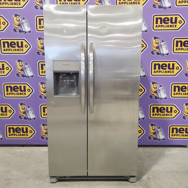 Frigidaire 25.6 cu. ft. ENERGY STAR Side by Side Refrigerator with Exterior Water and Ice Dispenser in Stainless Steel 20231SD267 - FRSS2623AS - Scratch & Dent (Moderate)