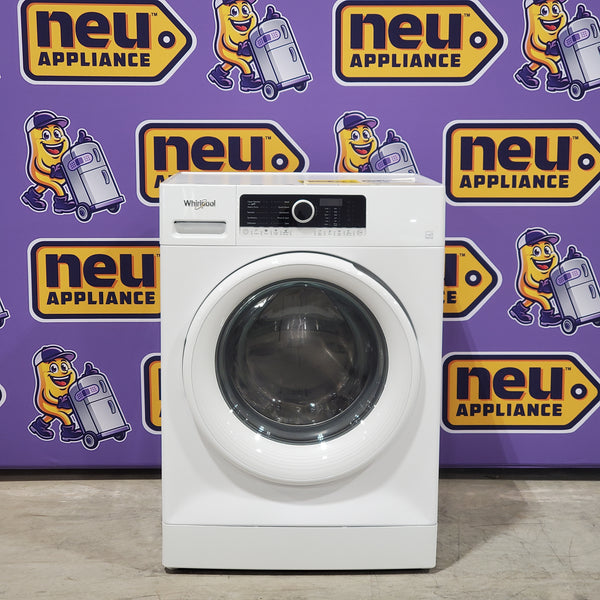 Whirlpool White Compact 24 Inch 1.9 Cu. Ft. Washer with Detergent Dosing Aid Option and Sanitize Option WFW3090JW - Scratch and Dent (Minor)