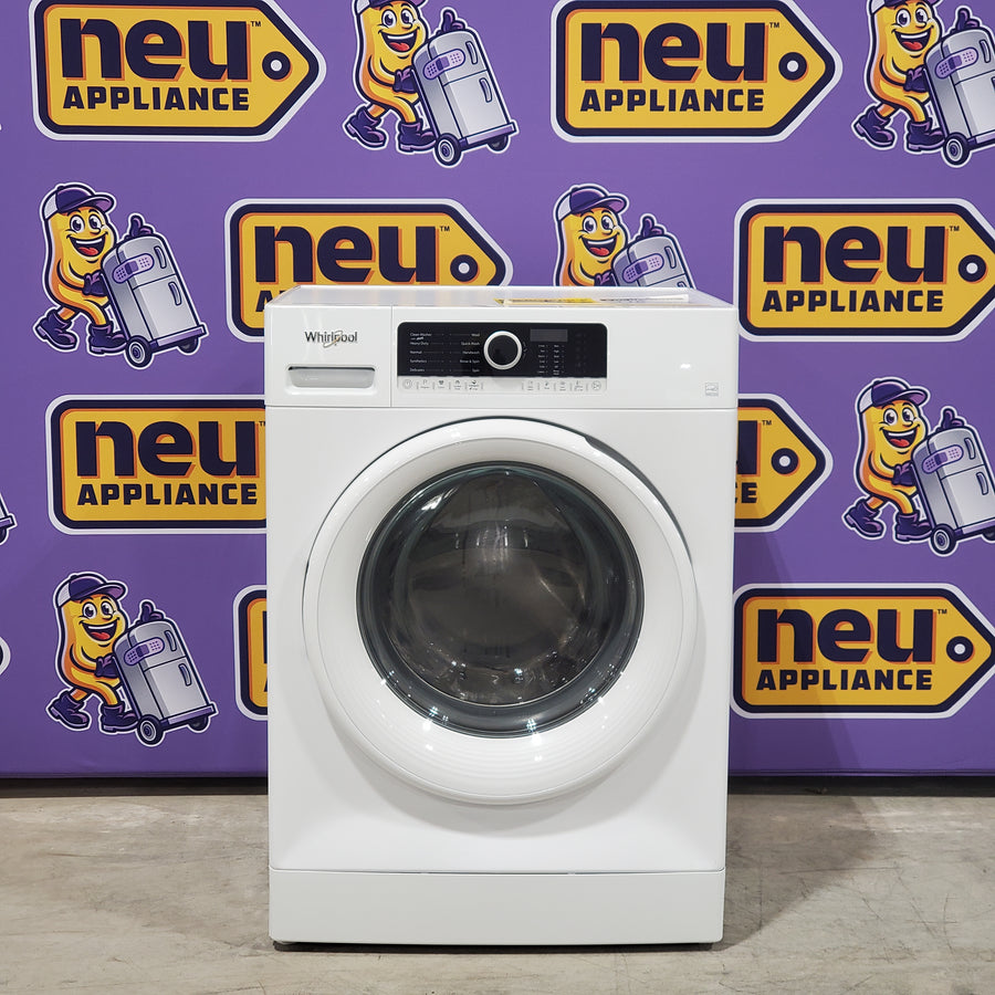 Whirlpool White Compact 24 Inch 1.9 Cu. Ft. Washer with Detergent Dosing Aid Option and Sanitize Option WFW3090JW - Scratch and Dent (Minor)