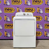GE White Electric 7.2 Cu. Ft. Capacity Dryer with Up to 120 Ft. Venting and Reversible Door 1CR04122 - GTD38EASWWS - Certified Refurbished