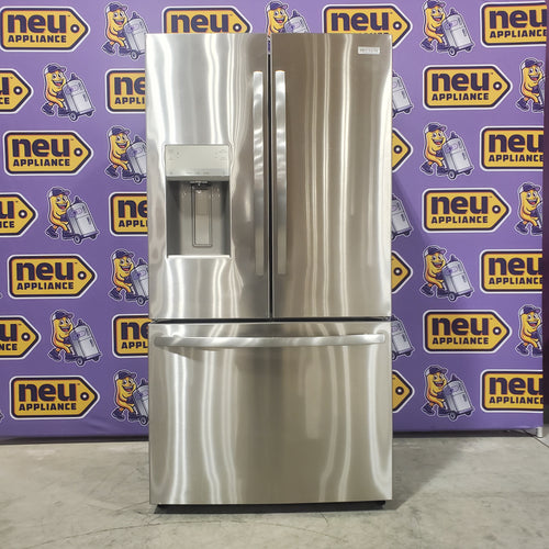 Frigidaire Stainless Steel Counter-Depth 22.6-cu ft 3 -Door French Door ENERGY Star Refrigerator with Ice Maker with Water and Ice Dispenser - FRSS2323AS - Open Box