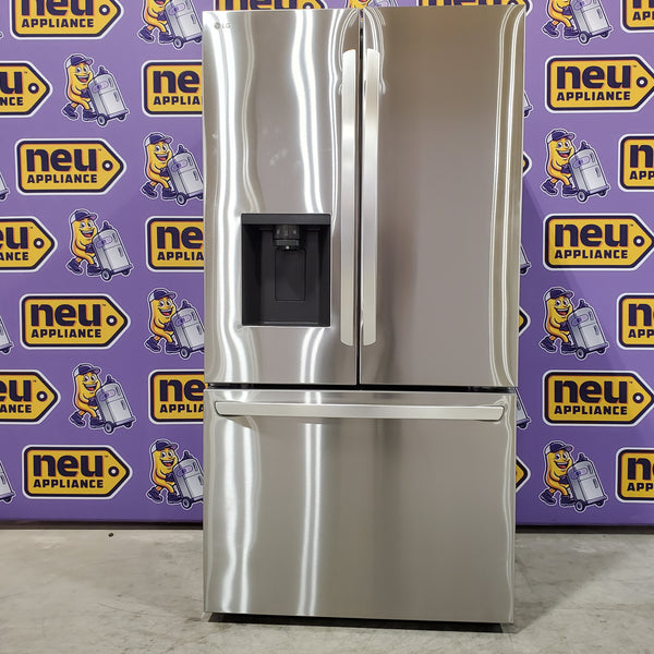 LG 26 cu ft ENERGY STAR Counter-depth Smart French Door Refrigerator in Fingerprint Resistant Stainless Steel with Dual Ice Maker LRFXC2606S - Scratch & Dent (Minor)