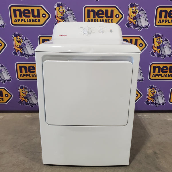 Hotpoint 6.2 cu. ft. Capacity Electric Dryer with Up To 120 ft. Venting and Shallow Depth 25131SD300 - HTX26EASWWW - Scratch & Dent (Moderate)