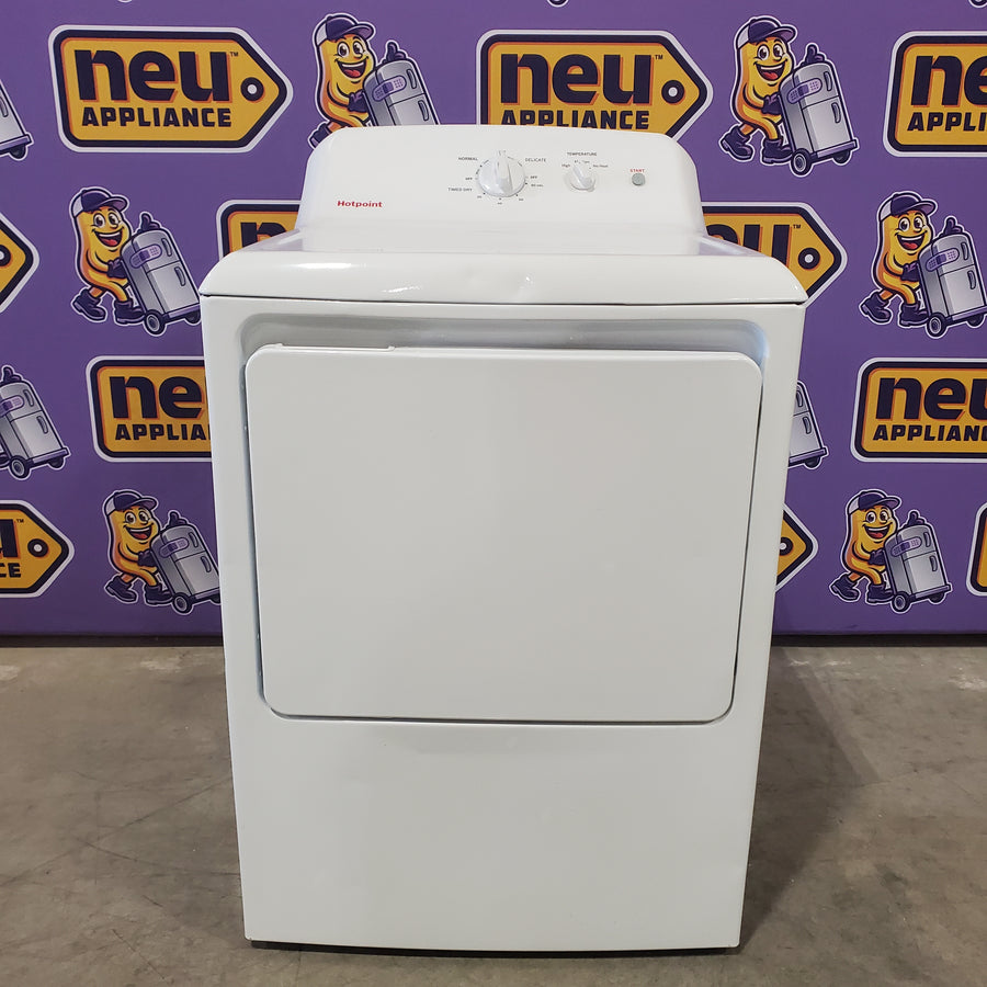 Hotpoint 6.2 cu. ft. Capacity Electric Dryer with Up To 120 ft. Venting and Shallow Depth 25131SD300 - HTX26EASWWW - Scratch & Dent (Moderate)