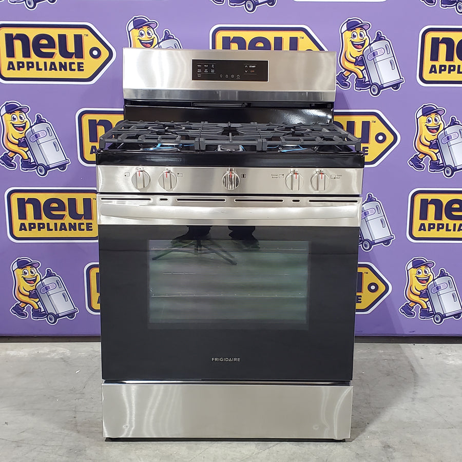 Frigidaire Stainless Steel Gas Range with Air Fry and Five Burner Cooktop 3SD1125 - FCRG3083AS - Open Box