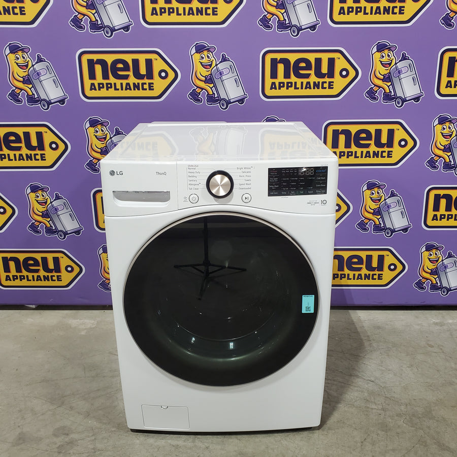 LG 4.5 cu. ft. Front Load Washer with Steam and Built-In Intelligence in White WM4000HWA - Scratch & Dent (Minor) and LG 7.4 cu. ft. Front Load Electric Dryer with TurboSteam and Sensor Dry Technology in White 16188 - DLEX4000W - Scratch & Dent (Minor)