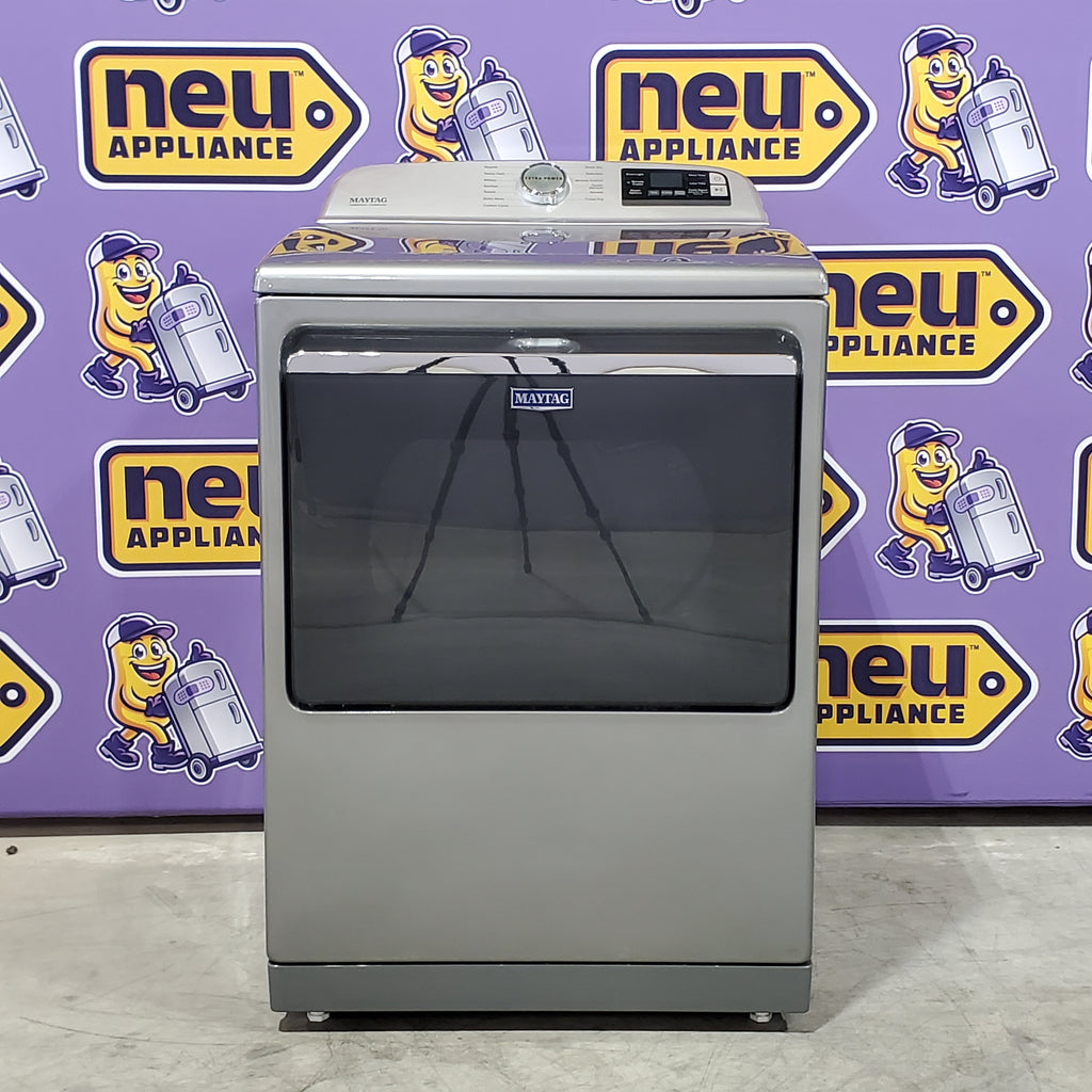 Pictures of Maytag 5.3 cu. ft. Metallic Slate Smart Capable ENERGY STAR Top Load Washing Machine with Extra Power MVW7232HC - Scratch & Dent (Minor) and Maytag 7.4 Cu. Ft. Metallic Slate Electric Dryer with Extra Power MED7230HC - Open Box - Neu Appliance Outlet - Discount Appliance Outlet in Austin, Tx