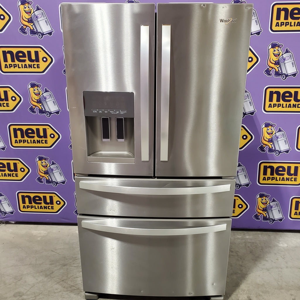 Pictures of Whirlpool French Door Bottom Mount Refrigerator in Fingerprint Resistant Stainless Steel 22132SD129 - WRMF3636RZ - Scratch & Dent (Moderate) - Neu Appliance Outlet - Discount Appliance Outlet in Austin, Tx
