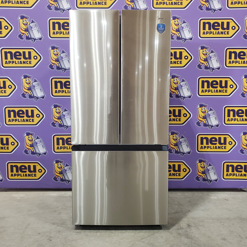 Midea 18 cu. ft. 30" Wide French Door Refrigerator in Stainless Steel 3SD891 - MRF18B4AST - Scratch & Dent (Minor)
