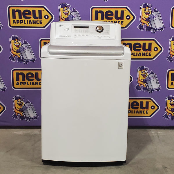 LG 4.5 cu. ft. Ultra Large High Efficiency Top Load Washer w/ WaveForce™ 1CR04111 - WT4970CW - Certified Refurbished