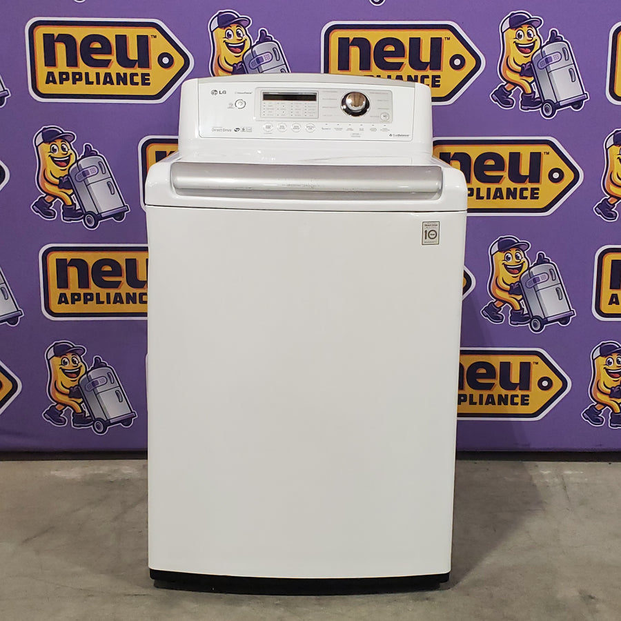 LG 4.5 cu. ft. Ultra Large High Efficiency Top Load Washer w/ WaveForce™ 1CR04111 - WT4970CW - Certified Refurbished